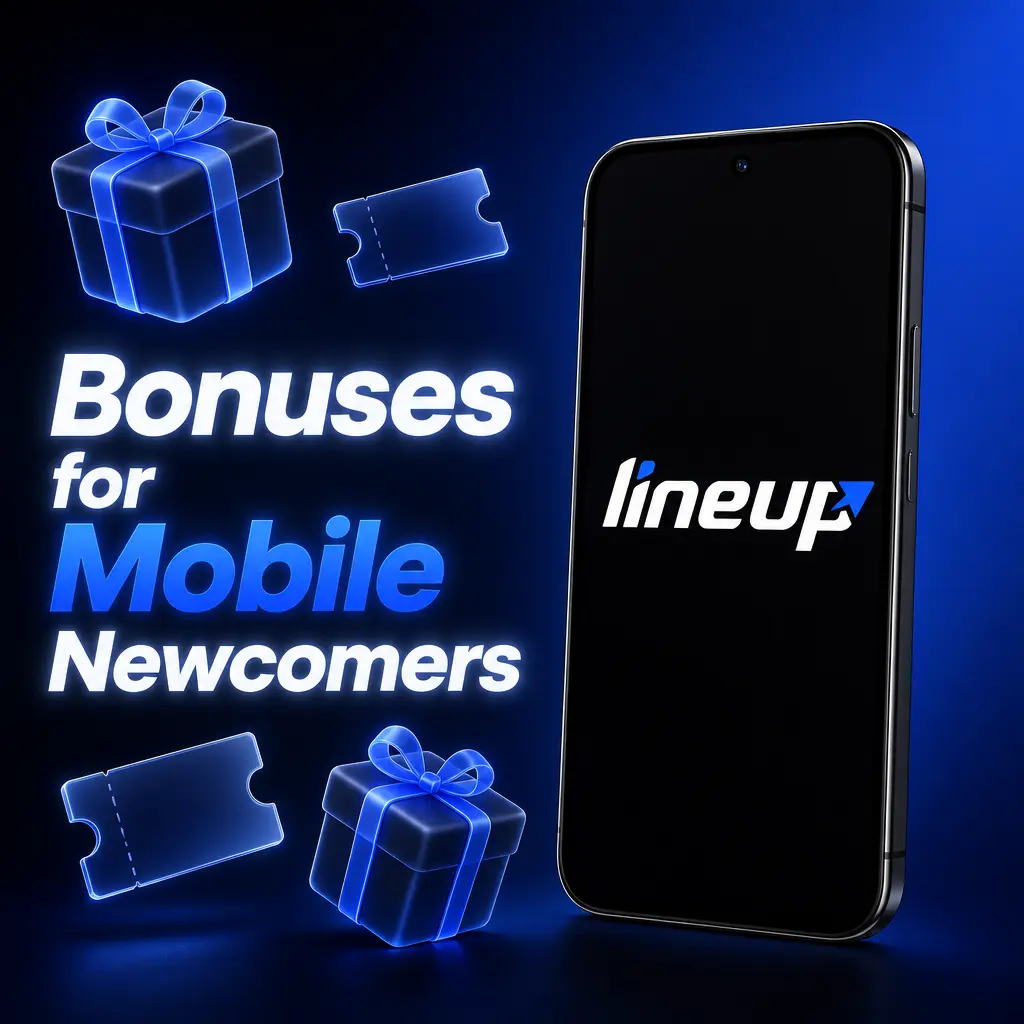 LineUp app welcome bonuses: up to 420% sports match and 300% casino bonus plus 200 free spins for new mobile players
