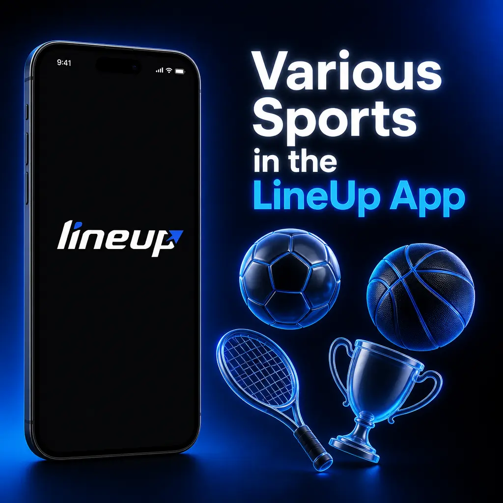 LineUp app betting markets for NHL, NBA, UEFA Champions League, CFL, ATP/WTA tennis, and esports like CS2 and League of Legends